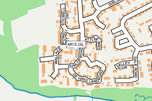 NR19 2XL map - OS OpenMap – Local (Ordnance Survey)