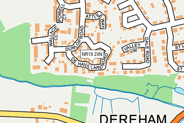 NR19 2XN map - OS OpenMap – Local (Ordnance Survey)