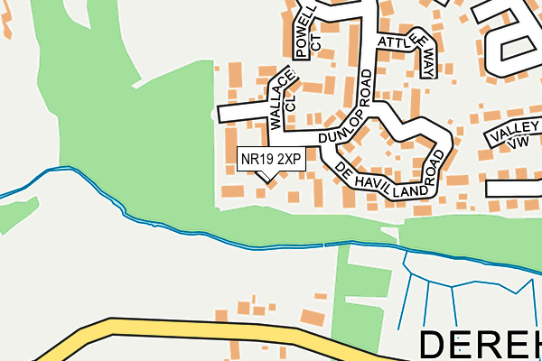 NR19 2XP map - OS OpenMap – Local (Ordnance Survey)