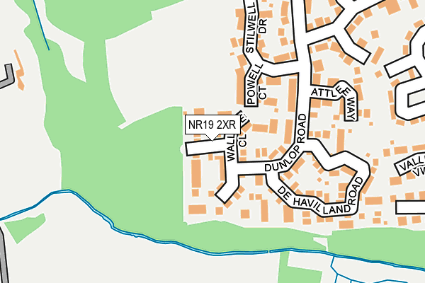 NR19 2XR map - OS OpenMap – Local (Ordnance Survey)