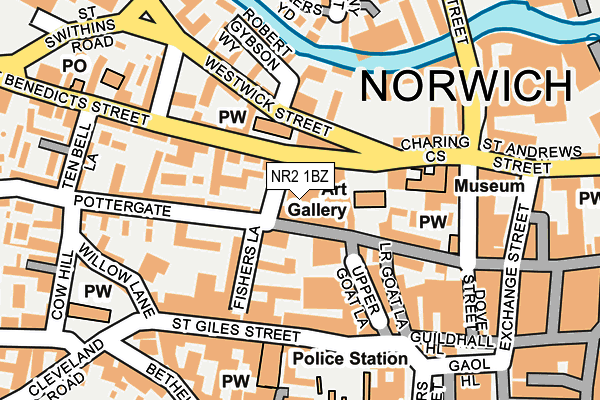 NR2 1BZ map - OS OpenMap – Local (Ordnance Survey)