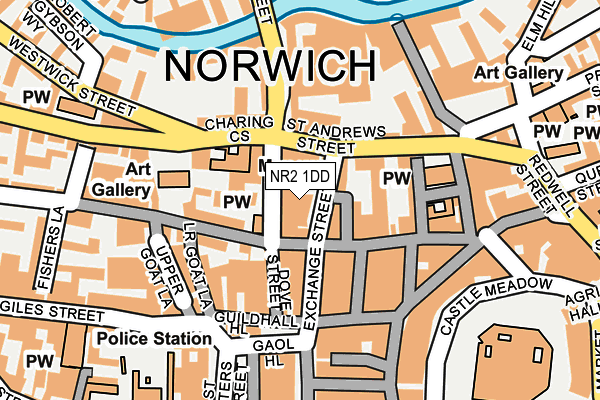 NR2 1DD map - OS OpenMap – Local (Ordnance Survey)