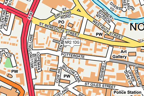NR2 1DG map - OS OpenMap – Local (Ordnance Survey)