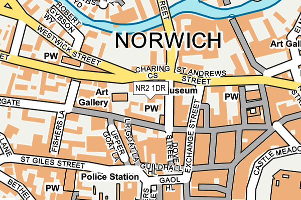 NR2 1DR map - OS OpenMap – Local (Ordnance Survey)
