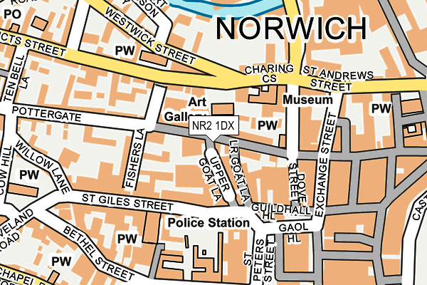 NR2 1DX map - OS OpenMap – Local (Ordnance Survey)
