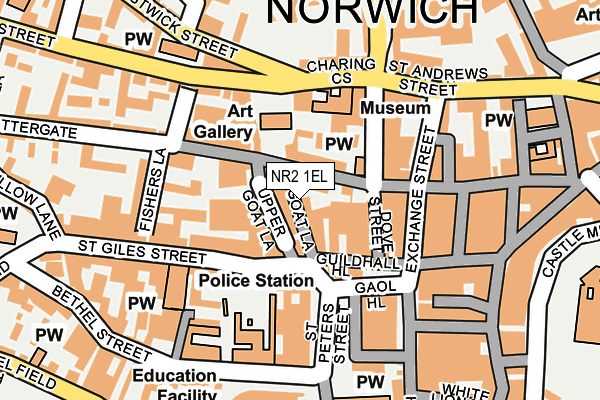 NR2 1EL map - OS OpenMap – Local (Ordnance Survey)