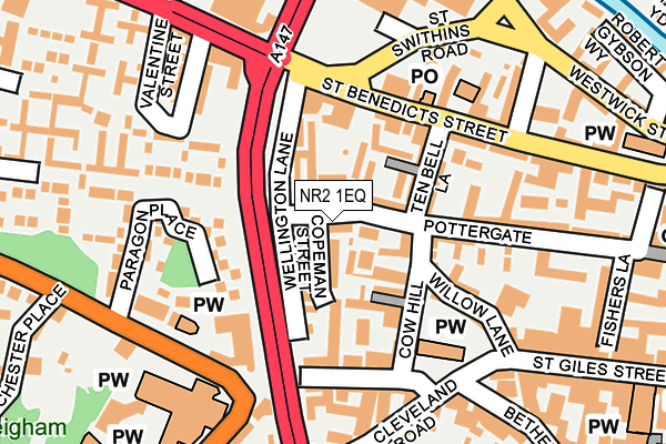 NR2 1EQ map - OS OpenMap – Local (Ordnance Survey)