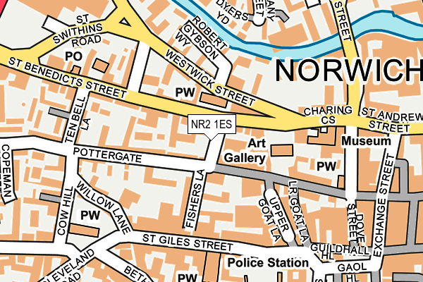 NR2 1ES map - OS OpenMap – Local (Ordnance Survey)