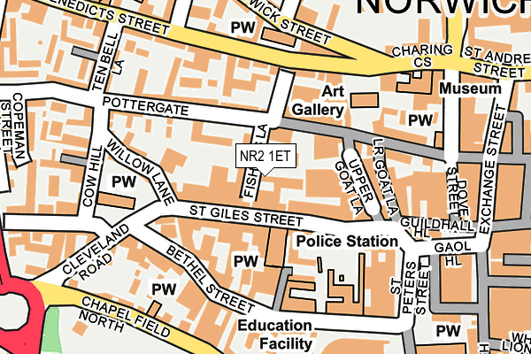 NR2 1ET map - OS OpenMap – Local (Ordnance Survey)