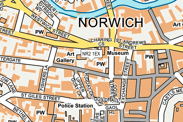 NR2 1EX map - OS OpenMap – Local (Ordnance Survey)