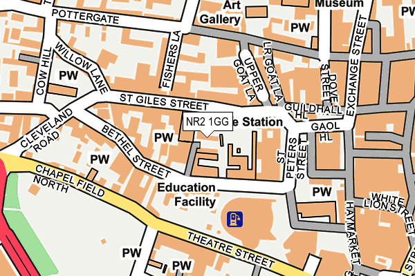 NR2 1GG map - OS OpenMap – Local (Ordnance Survey)
