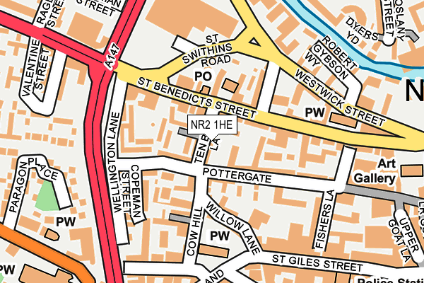 NR2 1HE map - OS OpenMap – Local (Ordnance Survey)