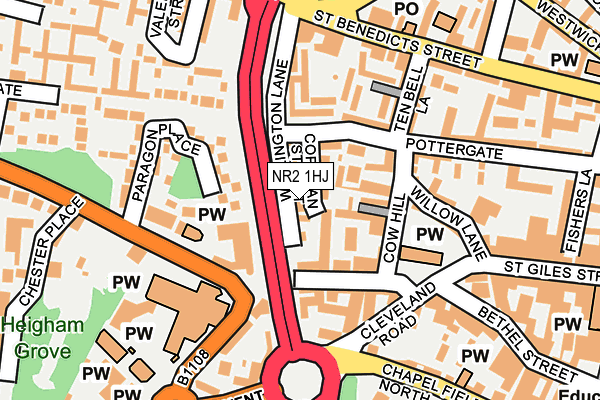 NR2 1HJ map - OS OpenMap – Local (Ordnance Survey)
