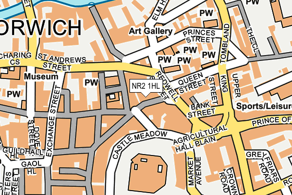 NR2 1HL map - OS OpenMap – Local (Ordnance Survey)