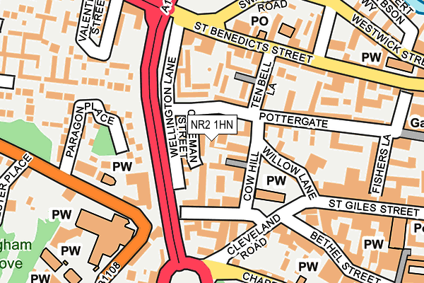 NR2 1HN map - OS OpenMap – Local (Ordnance Survey)