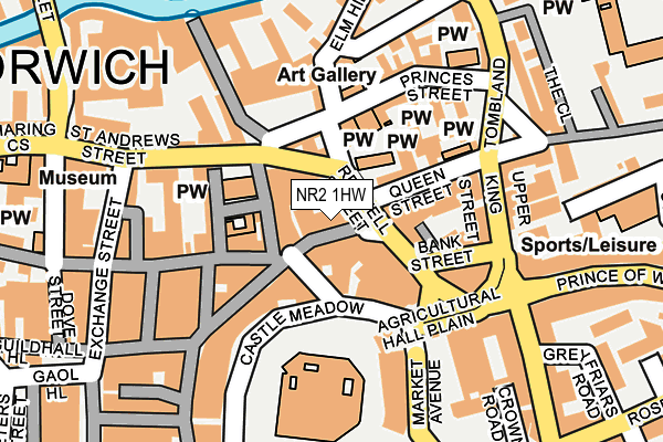 NR2 1HW map - OS OpenMap – Local (Ordnance Survey)