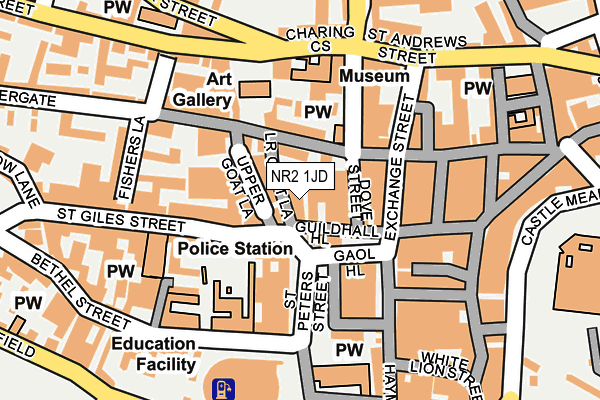NR2 1JD map - OS OpenMap – Local (Ordnance Survey)