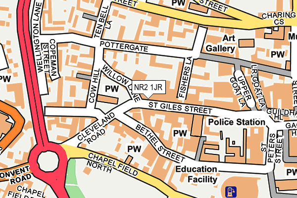 NR2 1JR map - OS OpenMap – Local (Ordnance Survey)