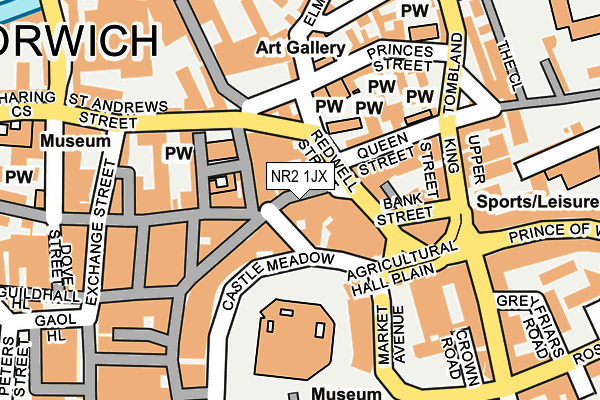 NR2 1JX map - OS OpenMap – Local (Ordnance Survey)