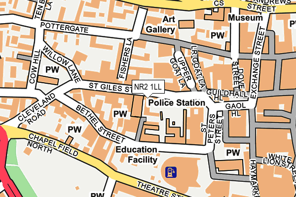 NR2 1LL map - OS OpenMap – Local (Ordnance Survey)