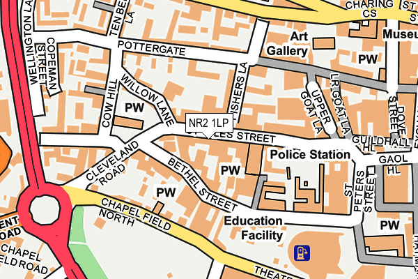 NR2 1LP map - OS OpenMap – Local (Ordnance Survey)