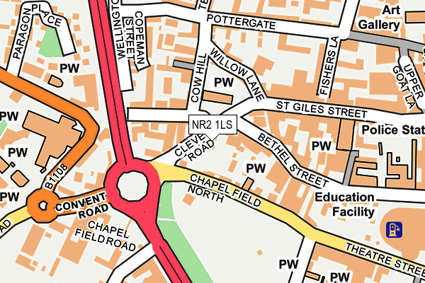 NR2 1LS map - OS OpenMap – Local (Ordnance Survey)