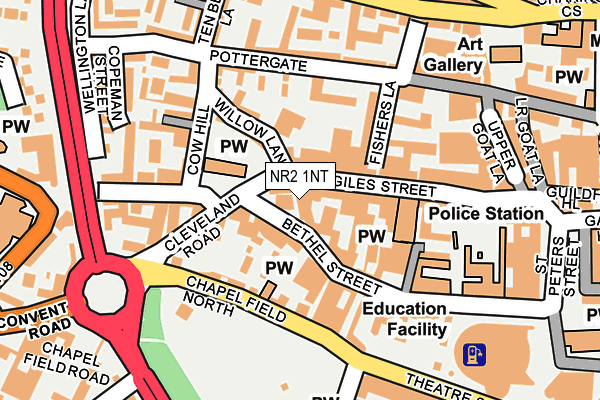 NR2 1NT map - OS OpenMap – Local (Ordnance Survey)