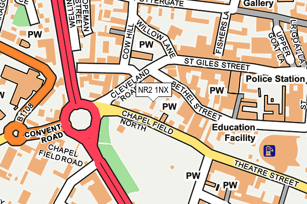 NR2 1NX map - OS OpenMap – Local (Ordnance Survey)