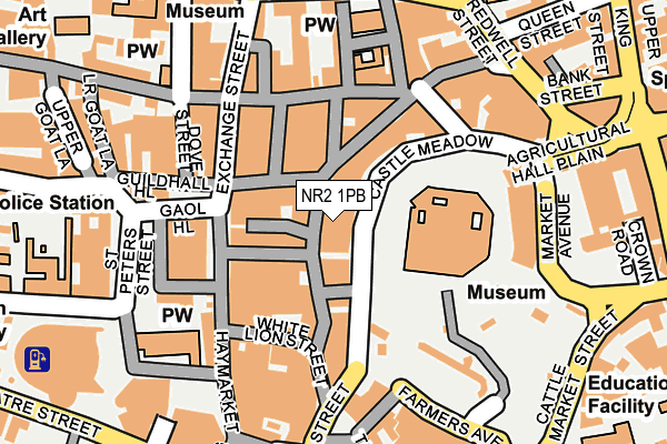 NR2 1PB map - OS OpenMap – Local (Ordnance Survey)