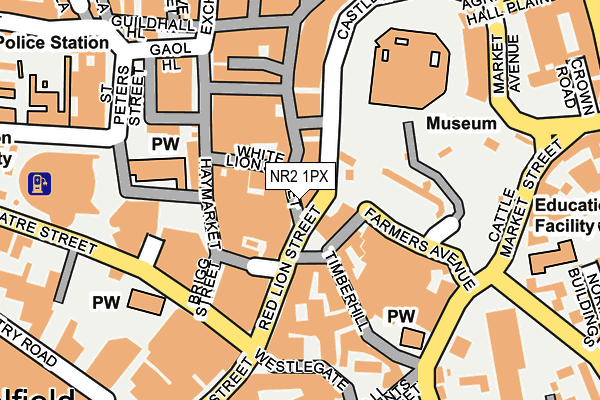 NR2 1PX map - OS OpenMap – Local (Ordnance Survey)