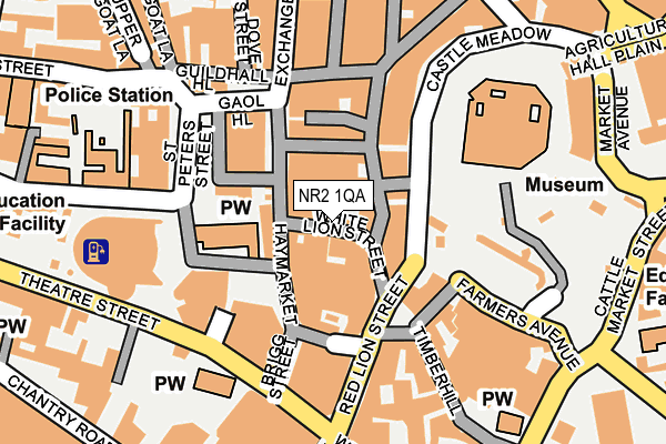 NR2 1QA map - OS OpenMap – Local (Ordnance Survey)