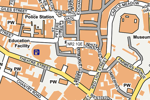 NR2 1QE map - OS OpenMap – Local (Ordnance Survey)