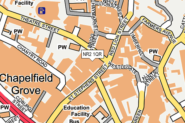 NR2 1QR map - OS OpenMap – Local (Ordnance Survey)