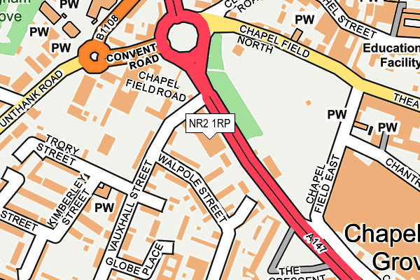 NR2 1RP map - OS OpenMap – Local (Ordnance Survey)