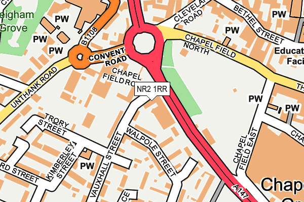 NR2 1RR map - OS OpenMap – Local (Ordnance Survey)