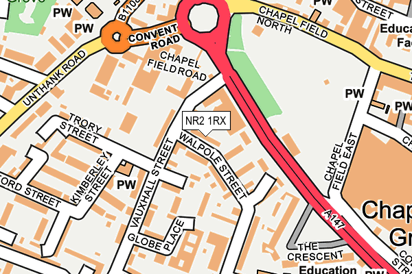 NR2 1RX map - OS OpenMap – Local (Ordnance Survey)
