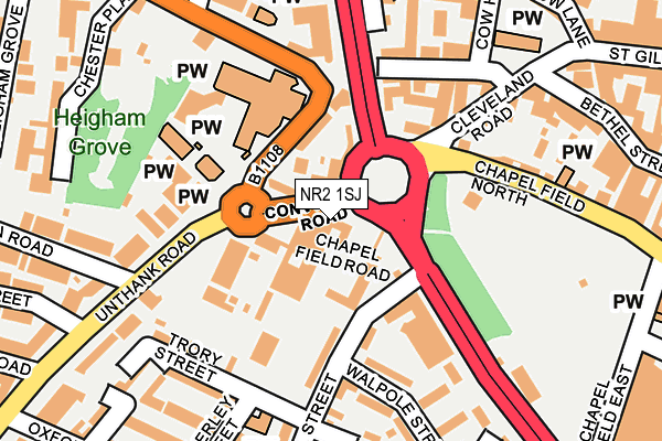 NR2 1SJ map - OS OpenMap – Local (Ordnance Survey)