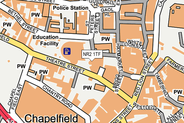 NR2 1TF map - OS OpenMap – Local (Ordnance Survey)
