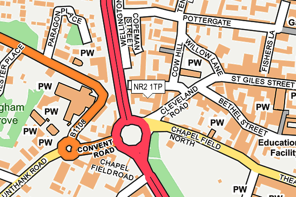 NR2 1TP map - OS OpenMap – Local (Ordnance Survey)
