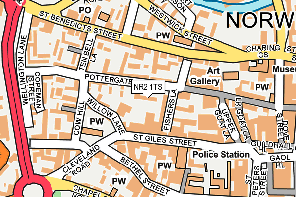 NR2 1TS map - OS OpenMap – Local (Ordnance Survey)
