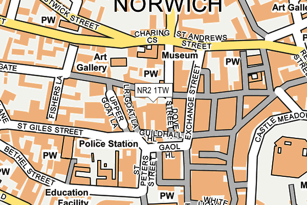 NR2 1TW map - OS OpenMap – Local (Ordnance Survey)