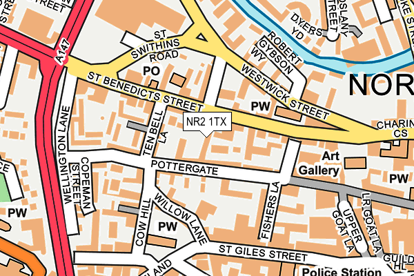 NR2 1TX map - OS OpenMap – Local (Ordnance Survey)