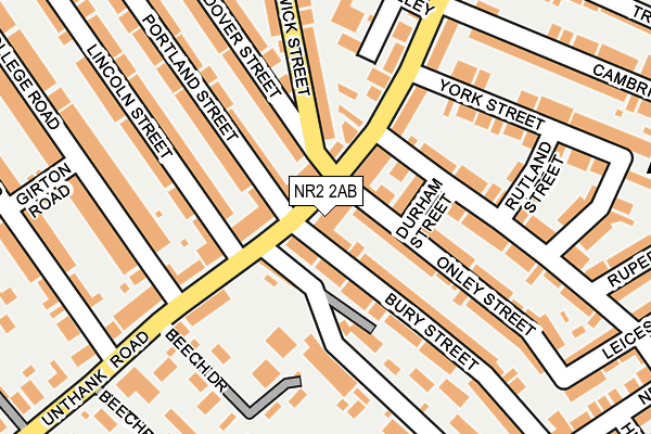 NR2 2AB map - OS OpenMap – Local (Ordnance Survey)