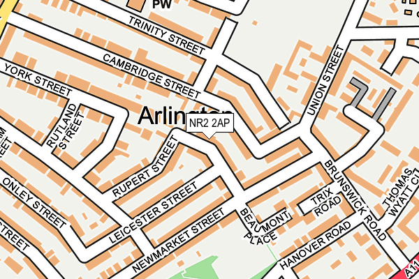 NR2 2AP map - OS OpenMap – Local (Ordnance Survey)