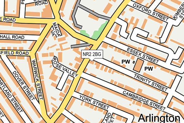 NR2 2BG map - OS OpenMap – Local (Ordnance Survey)