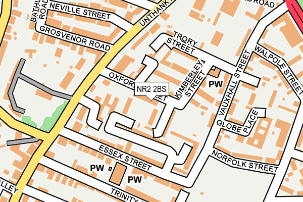 NR2 2BS map - OS OpenMap – Local (Ordnance Survey)