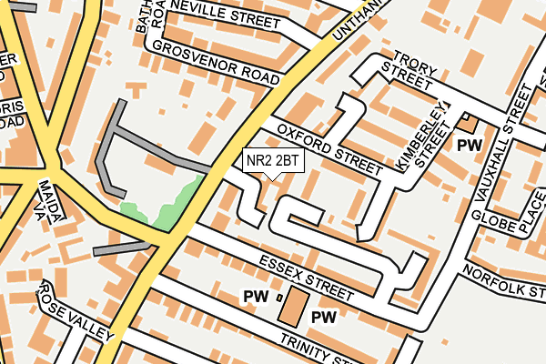 NR2 2BT map - OS OpenMap – Local (Ordnance Survey)