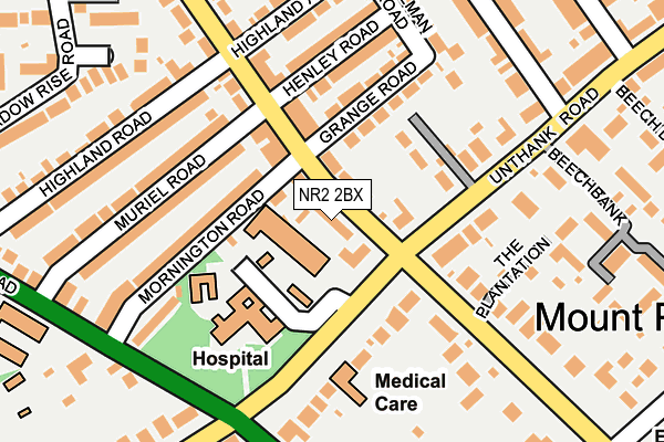 NR2 2BX map - OS OpenMap – Local (Ordnance Survey)