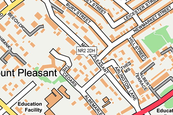 NR2 2DH map - OS OpenMap – Local (Ordnance Survey)