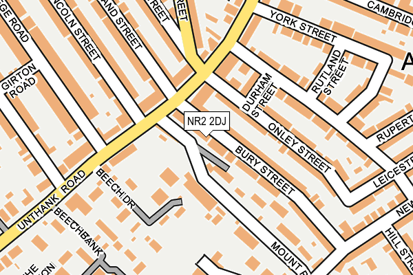 NR2 2DJ map - OS OpenMap – Local (Ordnance Survey)